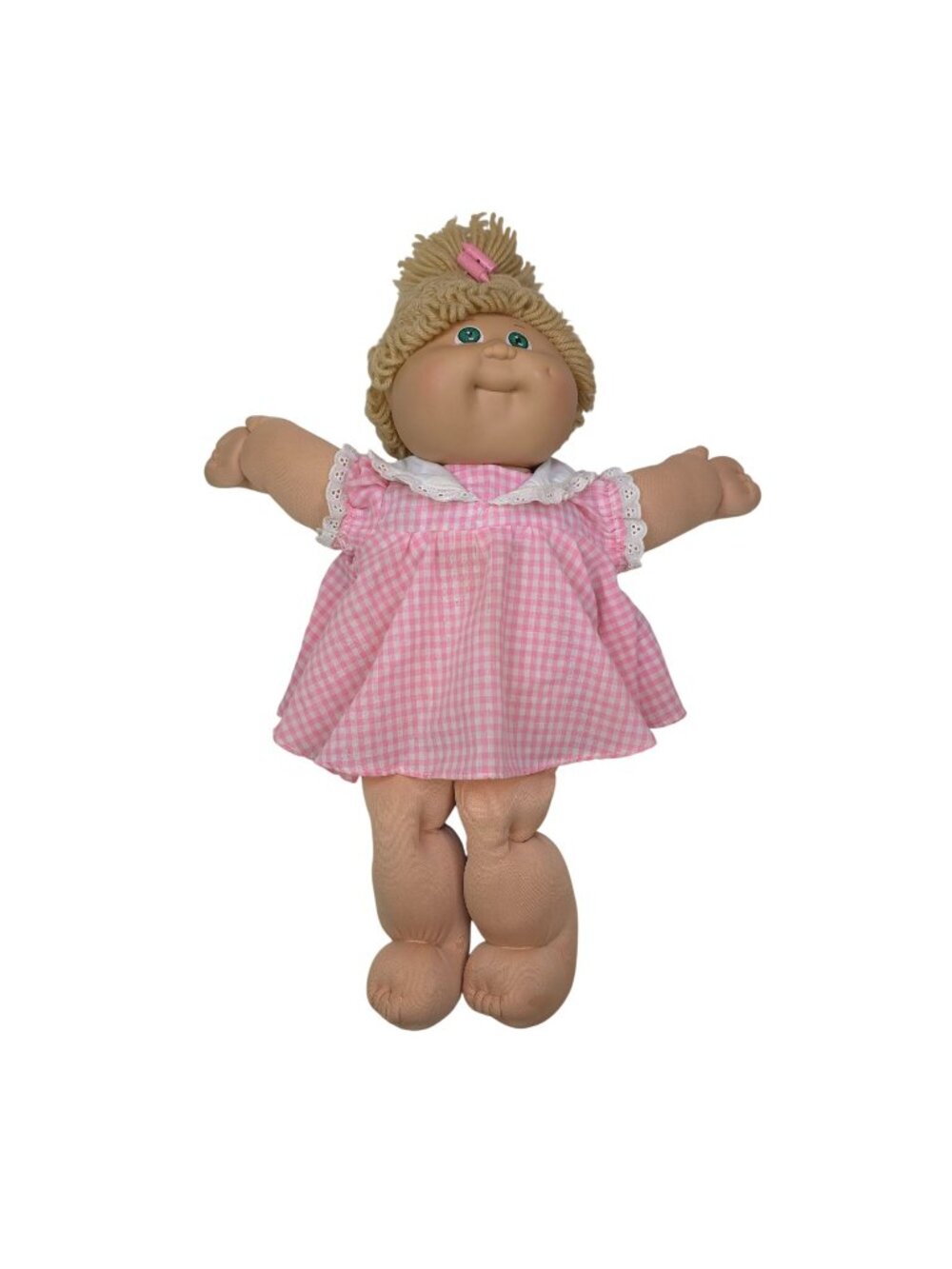 Cabbage Patch Kids Doll 1978/1982 Blonde Yarn Hair & Dress Signed Xavier Roberts